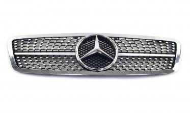 серая решетка в Diamond стиле для Mercedes C-Class W203  фото