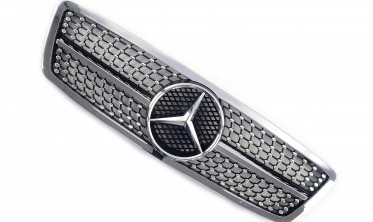 серая решетка в Diamond стиле для Mercedes C-Class W203  фото