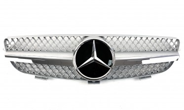 Хромовані радіаторні решітки в Mercedes CLK-Class W209 (SL-Look) фото