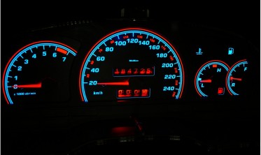 Плазменные накладки в приборку Opel Astra F вар. 2 фото