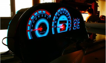 Тюнинговые вставки в панель приборов Opel Astra F вар. 3 фото