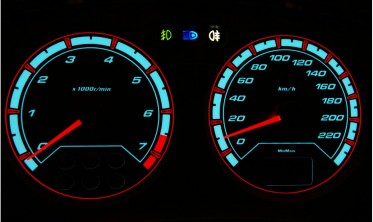 Накладки на шкали приладів Opel Astra G Coupe вер. 2 (чорні) фото