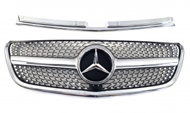 Срібні грати для Mercedes Vito W447 (Diamond) фото
