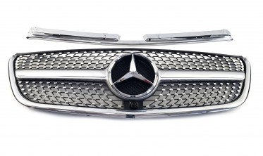 Серебряная решетка для Mercedes Vito W447 (Diamond) фото