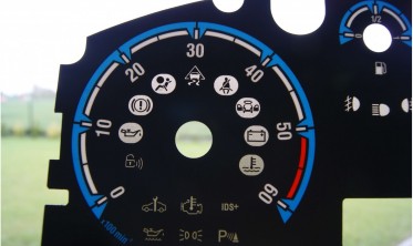 Тюнинговые накладки на шкалы приборов Opel Astra H / Zafira B вар. 2 фото