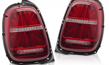 Задні діодні ліхтарі MINI COOPER F55, F56, F57 RED WHITE фото