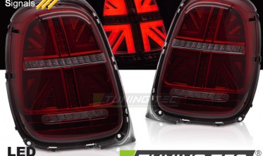 Тюнинговые LED фонари задние MINI COOPER F55, F56, F57 RED SMOKE фото