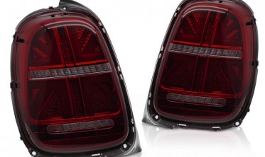 Тюнінгові LED ліхтарі задні MINI COOPER F55, F56, F57 RED SMOKE фото