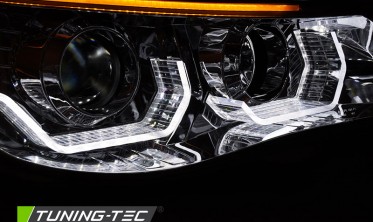Передні фари з 3D ангельськими очками BMW E60, E61 дорестайл фото