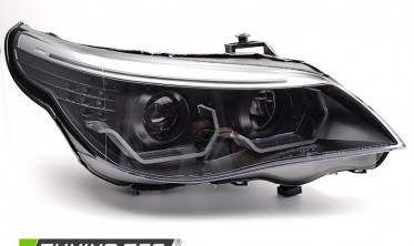 Фары передние с линзами BMW 5 sedan E60, kombi E61 led 3D angel eyes фото