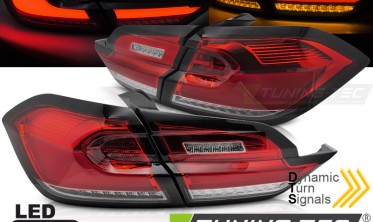 Тюнинговые задние фонари (стопы) Ford Fiesta MK8 красно-белые фото