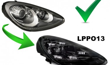 Линзованные фары передние full led Porsche Cayenne 2010-2015 фото