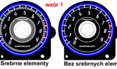 Плазмові накладки на шкали приладів Subaru Impreza 2000-2007 вар. 1 фото