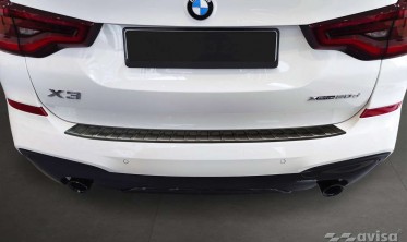 Чорна захисна накладка на задній бампер BMW X3 G01 M-Pakiet фото