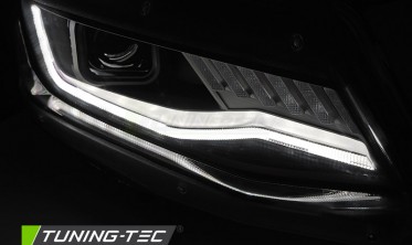 Черные передние фары тюнинг Chevrolet Camaro диодные под ксенон фото
