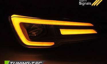 Черные передние фары full led Subaru WRX 2014-2022 фото