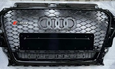 Черная решетка радиатора Audi A3 8V 2013-2016 стиль RS Quattro фото