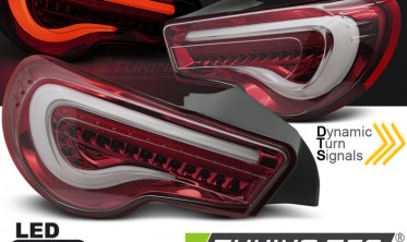Тюнінгові задні ліхтарі led bar Toyota GT86 red white фото