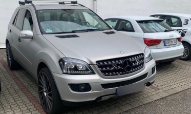 Фары передние Mercedes W164 ML дорестайл черные с LED поворотами фото
