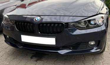Чорні фари передні BMW F30/F31 дорестайл з діодними ДХО фото