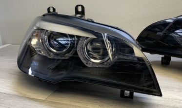 Фары передние BMW X5 E70 дорестайл с 3D ангельскими глазками фото