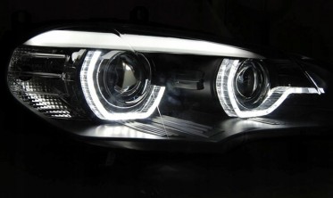 Фары передние BMW X5 E70 дорестайл с 3D ангельскими глазками фото