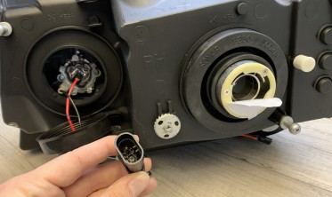 Передні фари Jeep Grand Cherokee WJ чорні, led габарити фото