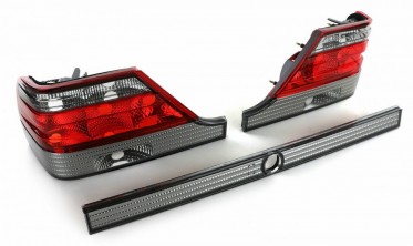 Ліхтарі задні Mercedes W140 S-class червоно-тоновані фото