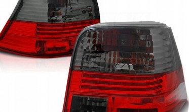 Тюнинговые фонари задние VW Golf 4 красно-тонированные фото