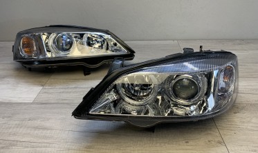 Тюнінгові фари передні Opel Astra G з габаритами-кільцями фото