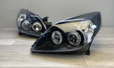 Тюнінгові фари передні Opel Vectra C післярестайл, чорні фото
