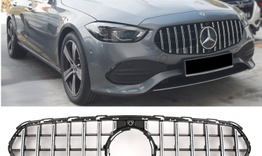 Тюнинговая решетка радиатора Mercedes C W206 стандарт / Avantgarde GT Panamericana с хромом фото
