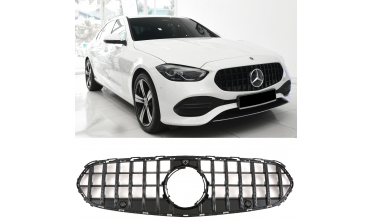 Черная решетка радиатора Mercedes C W206 стандарт / Avantgarde GT Panamericana фото