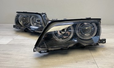 Фари передні BMW E46 рестайл з кільцями фірми Депо фото