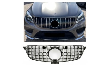Решетка радиатора Mercedes GLE W166 стиль AMG GT Panamericana (хром) фото