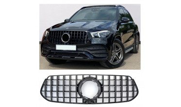 Решетка радиатора Mercedes V167 GLE SUV / C167 Coupe AMG Line стиль AMG GT (черная) фото