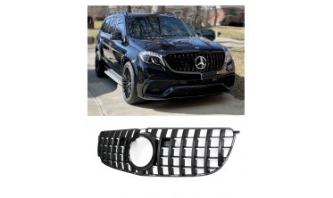 Чорна решітка радіатора Mercedes GLS X166 рестайл стиль AMG GT фото