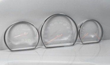 Хром кольца в щиток приборов Volvo S40 / V40 дорестайл фото