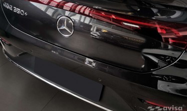 Захисна накладка з нержавійки на задній бампер Mercedes EQE (V295) фото