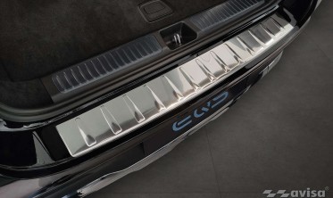 Защитная накладка (планка) на задний бампер Mercedes EQS SUV (X296) фото