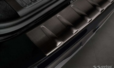 Черная накладка (листва) на край заднего бампера Mercedes EQS SUV (X296) фото
