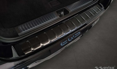 Черная накладка (листва) на край заднего бампера Mercedes EQS SUV (X296) фото