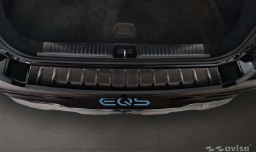 Черная накладка (листва) на край заднего бампера Mercedes EQS SUV (X296) фото
