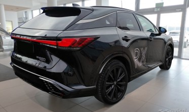 Чорна захисна накладка (планка) на задній бампер Lexus RX V (AL3) фото