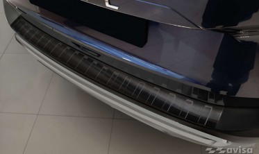 Чорна захисна накладка (ліства) на задній бампер Nissan X-Trail 4 фото