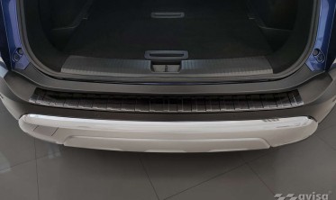 Чорна захисна накладка (ліства) на задній бампер Nissan X-Trail 4 фото