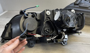 Черные фары передние BMW X5 E53 с CCFL ангельскими глазками фото