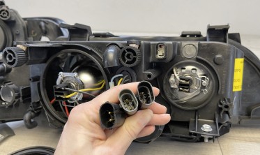Фари передні тюнінгові BMW E39 з діодними кільцями (Н7/Н7) фото