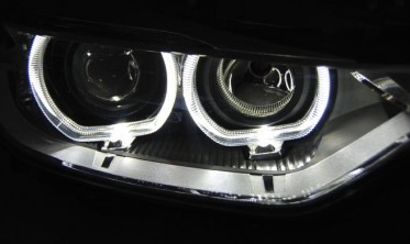 Фари передні тюнінгові BMW F30 / F31 з LED кільцями  фото