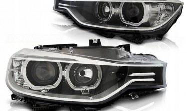 Фари передні тюнінгові BMW F30 / F31 з LED кільцями  фото